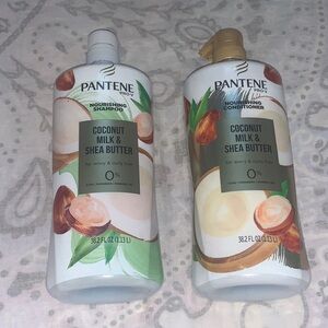 New Pantene Coconut Milk & Shea Butter Shampoo & Conditioner 38.2 fl. oz.